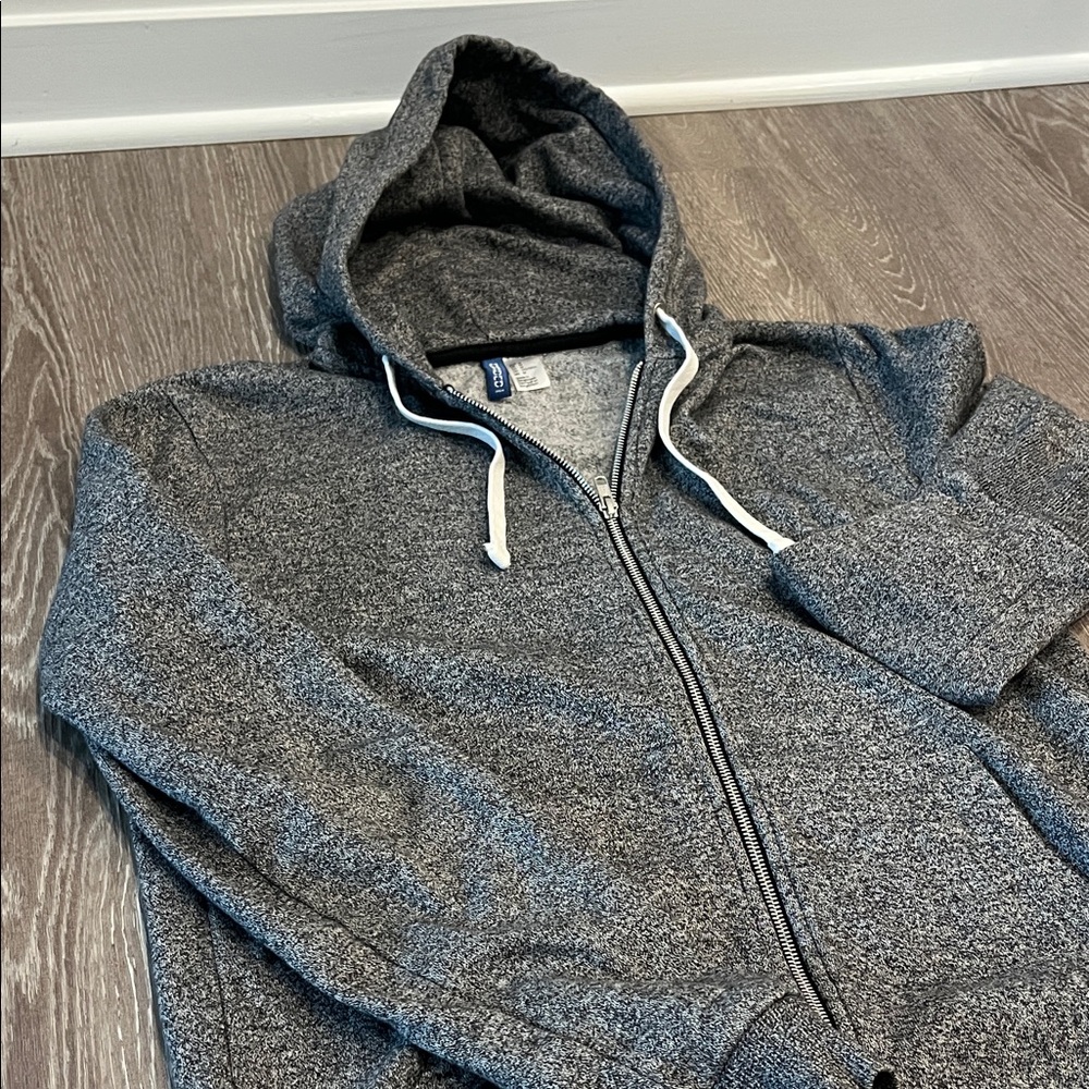 H&M Men's Charcoal Zip-Up Sweater